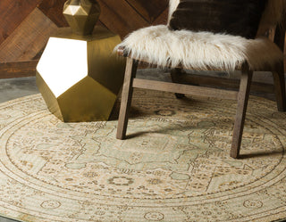 Unique Loom Light Green Jackson Palace 3' 3 x 3' 3 Round Rug