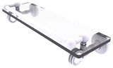 Pacific Grove 16" Glass Shelf with Dotted Accents, Matte White
