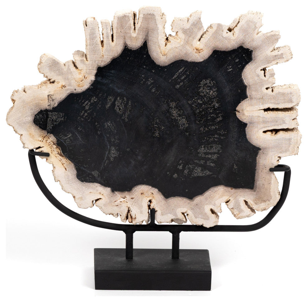 Petrified Wood Sculpture-Dark