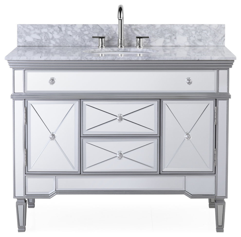 44" Austin Modern Mirrored Bathroom Vanity