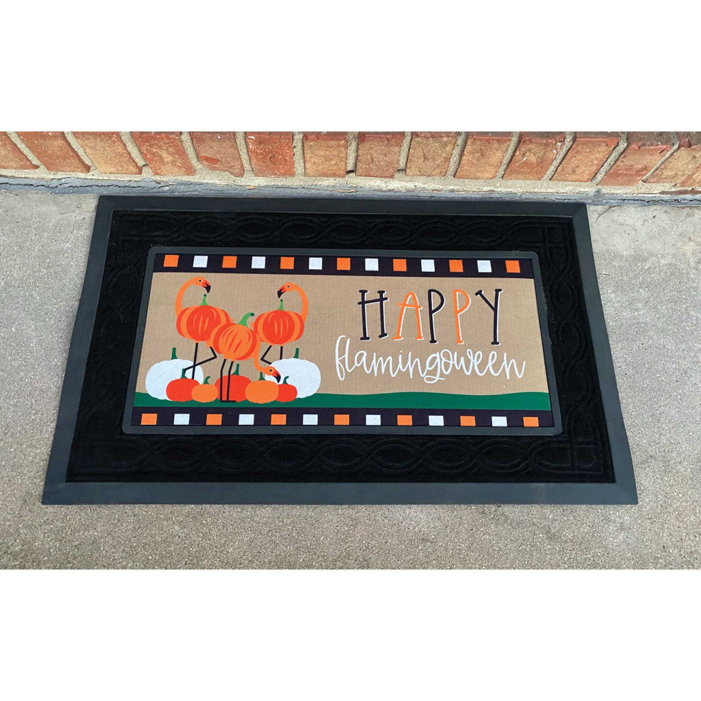 Doormat Insert, Happy Flamingoween
