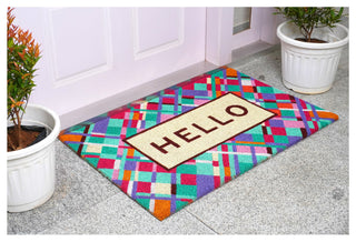 Calloway Mills Jazzy Abstract Hello Doormat, 24" X 36"