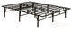 Chara Metal Platform Slatted Bed Frame, Black, Full