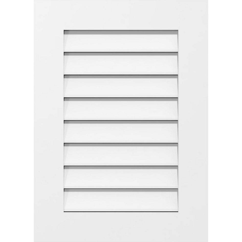 42 x 28 Vertical Surface Mount PVC Gable Vent, Functional, Standard Frame