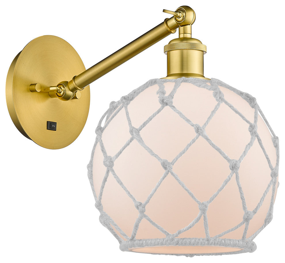 Innovations 317-1W-SG-G121-8RW-LED 1-Light Sconce, Satin Gold