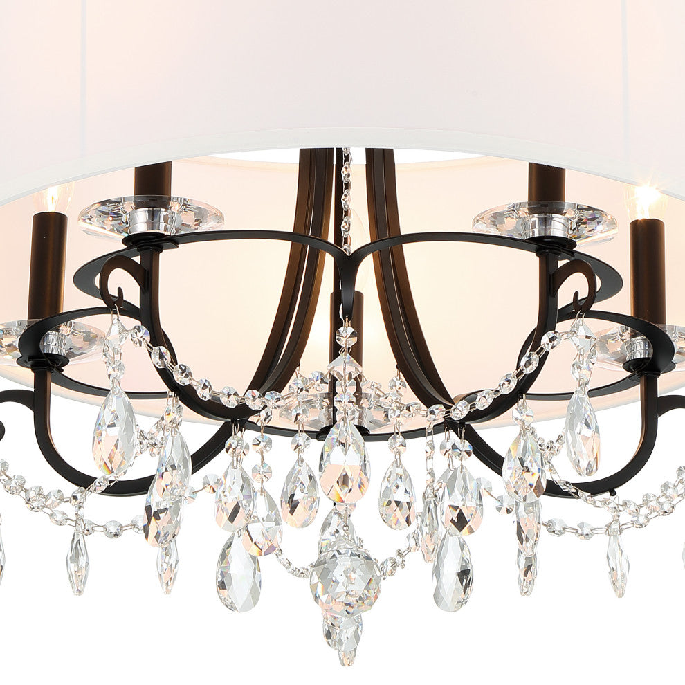Othello 5 Light Matte Black Chandelier