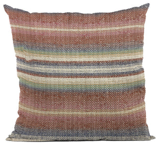 Plutus Multi-Color Lanes Stripe Luxury Throw Pillow, 20"x20"