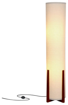 Brightech Parker LED Floor Lamp, Cylinder Drum Shade, Elegant Design for Decor
