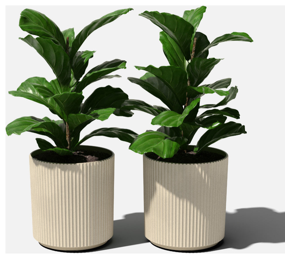 Veradek Demi Series Planter, Sand, 20", 2 Pack