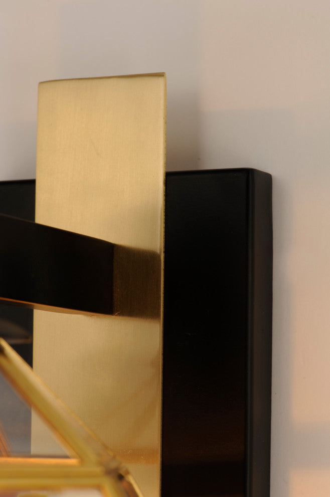 Maxim 11543 Heirloom 11" Tall Outdoor Wall Sconce - Black / Burnished Brass