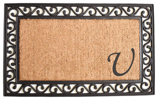 Versailles Monogram Doormat, 22"x36", U