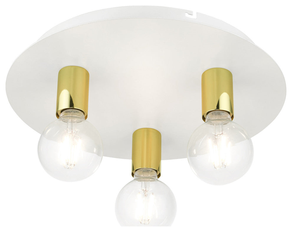 White Transitional, Versatile, Modern, Urban, Minimal Flush Mount