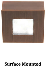WAC Lighting LED Button Light, Copper Bronze, Square, 3000k Soft White