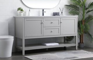 60" Single Bathroom Vanity, Grey