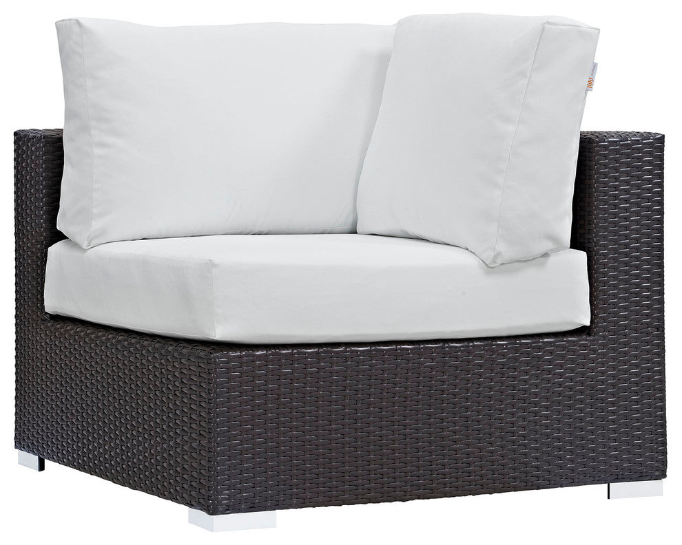 Convene Outdoor Patio Corner, Espresso White