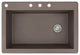 Radius 33" silQ Granite Single Bowl Kitchen Sink with 4 Holes in Espresso