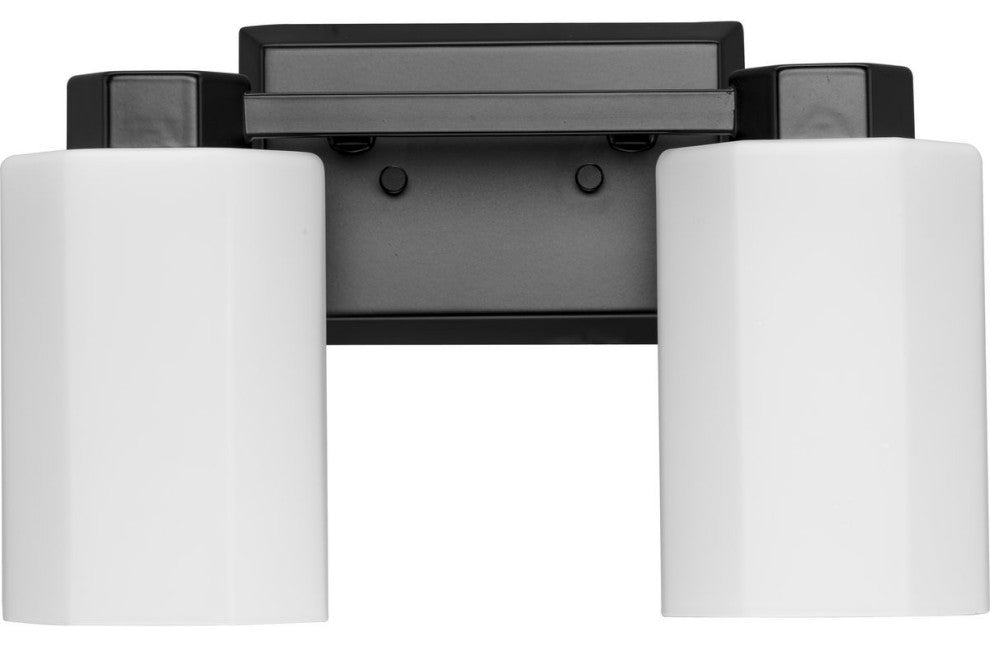Estrada Collection 2-Light Contemporary Bath and Vanity Light, Matte Black