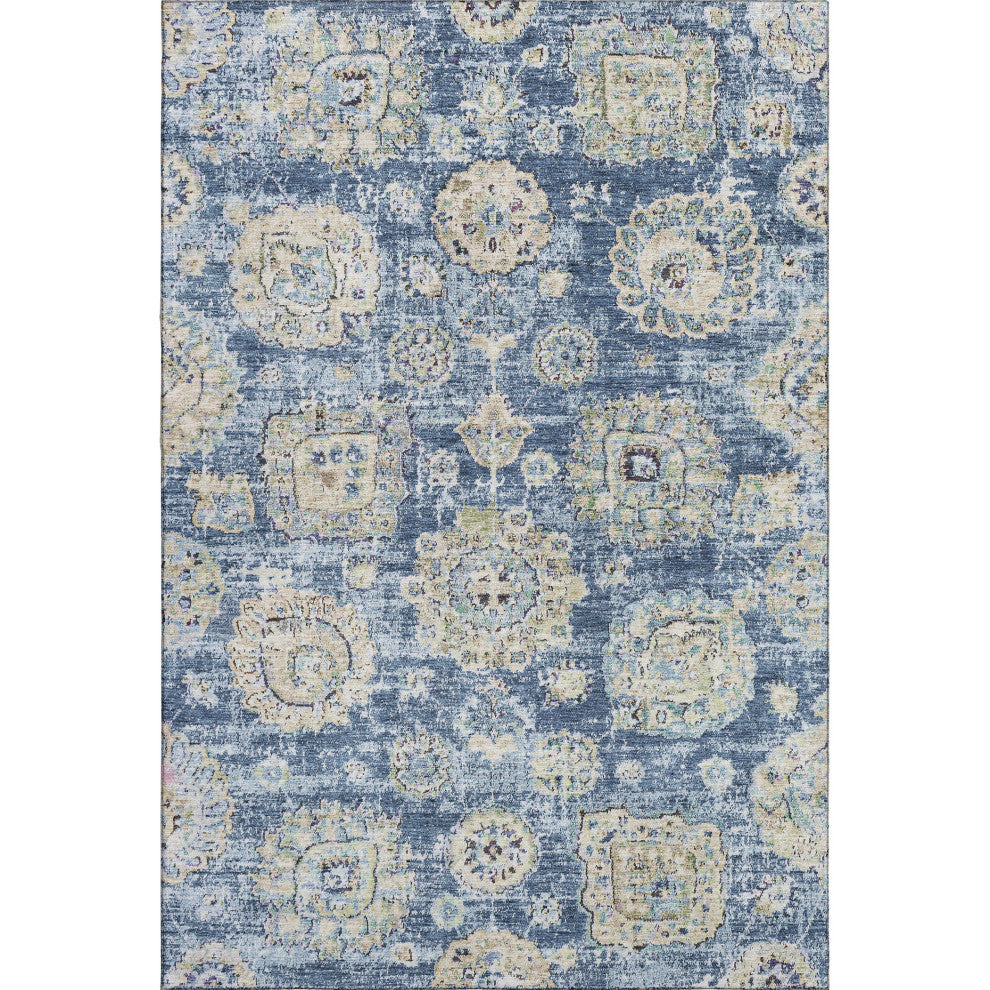 Premium Machine Washable Mayfield AMF634 Blue 8' x 10' Rug