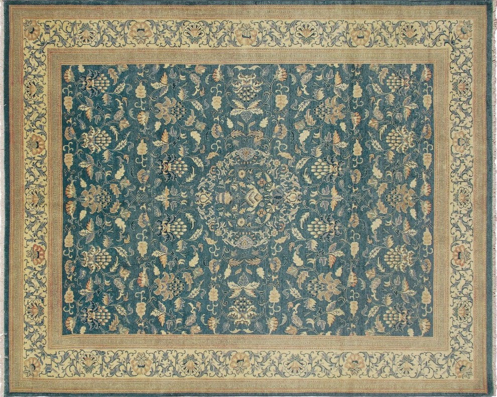 Peshawar Huxley Teal Blue Rug, 8''0x9''9