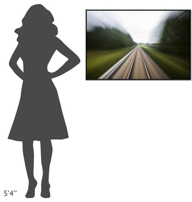 "Next Stop." Framed Canvas Giclee by Marius Noreger, 37x25"