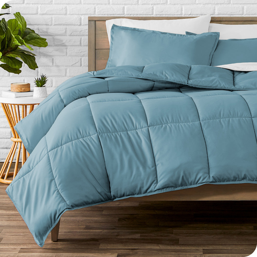 Bare Home Down Alternative Comforter Set, Coronet Blue, King/Cal King