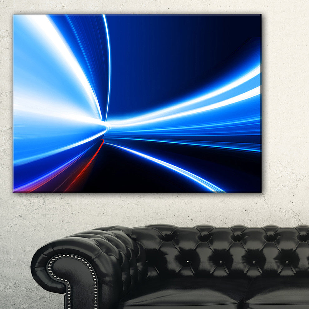 "Speed on Night Road" Abstract Digital Art Canvas Print