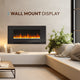 42" Wall-Mount Electric Fireplace, Black
