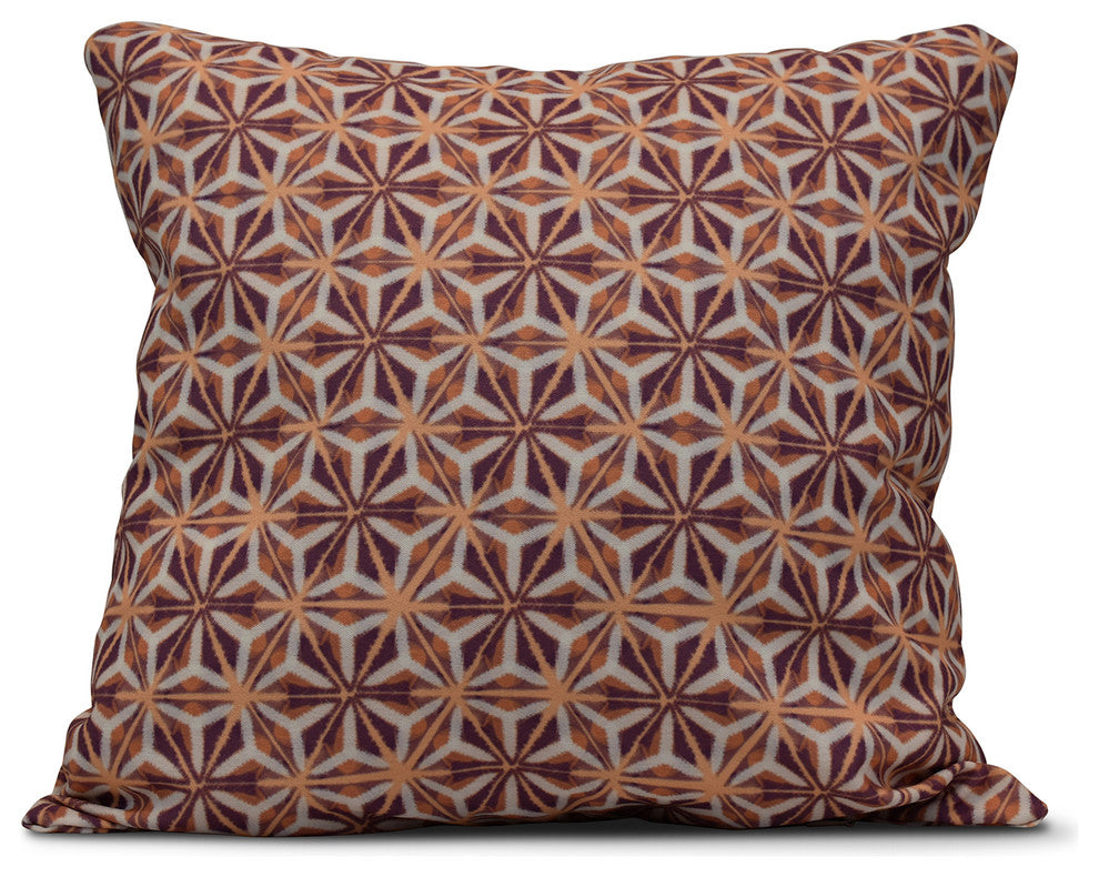 Water Mosaic, Geometric Print Pillow, Purple, 20"x20"