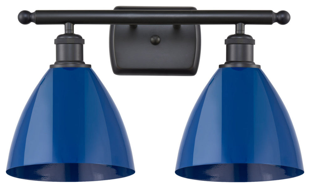 Innovations 516-2W-BK-MBD-75-BL-LED 2 Light Bath Vanity Light, Matte Black