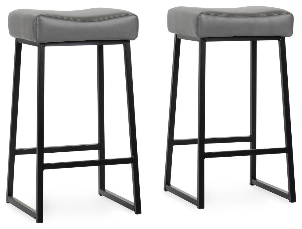 Amber 26" Counter Stool, Set of 2, Smokey Gray