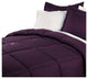 Lotus Home Water and Stain Resistant Microfiber Comforter Mini Set, Fig, King