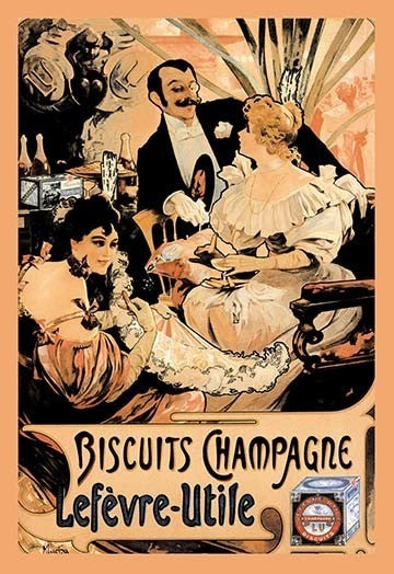 "Biscuits Champagne", 20"x30", Canvas Poster