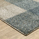 Alistair Geometric Plaid Teal/ Grey Indoor Area Rug, Teal, 2'3"x7'6"