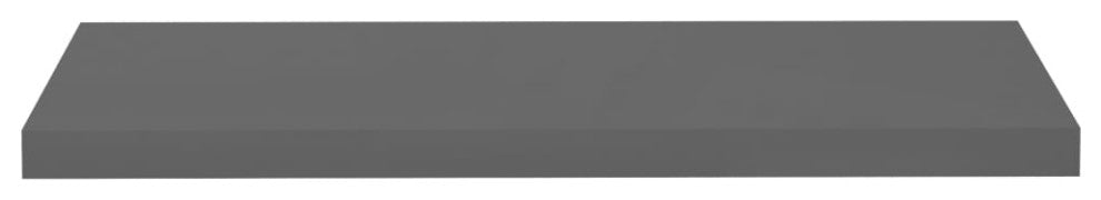 vidaXL Wall Shelf Floating Shelf Display Shelf Wall Mounted High Gloss Gray