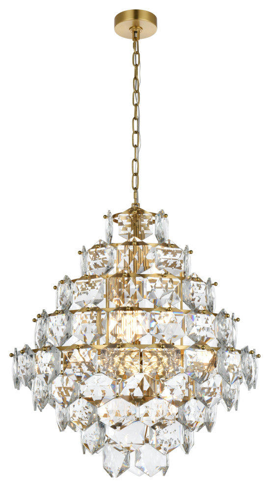 Home Living 24" Chandelier, Satin Gold