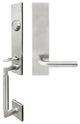 Cologne Lever, Tubular Dummy Handleset, Right Hand, Satin Stainless Steel