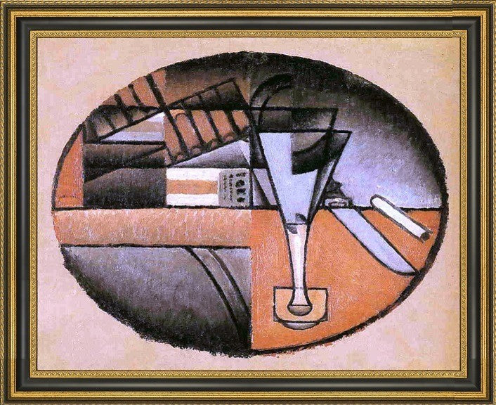 Juan Gris The Packet of Cigars - 20" x 25" Framed Premium Canvas Print