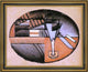 Juan Gris The Packet of Cigars - 20" x 25" Framed Premium Canvas Print
