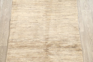 Gabbeh Oriental Modern Solid Color Hand Made Persian Rug, Beige, 5'1"x3'5"