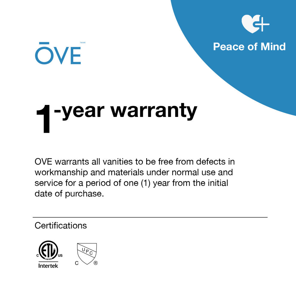 The Hudson Bathroom Vanity, White, 42", Single Sink, Freestanding