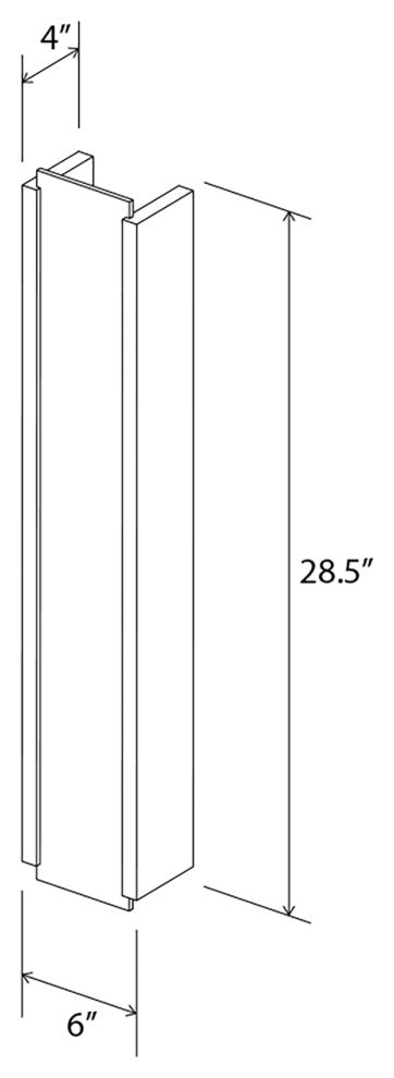 Capio LED Sconce Long White Washed Oak 3500 K 120V