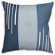 Blue Blocks and Stripes 18x18 Spun Poly Pillow