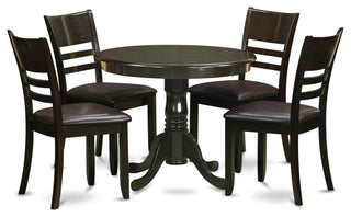 5 Pc Kitchen Table Set -Round Kitchen Table Plus 4 Dinette Chairs
