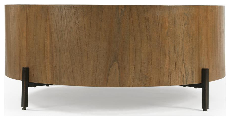 Company Tori Round Coffee Table, Medium Brown
