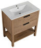 TATEUS Bathroom Vanity With Sink, Freestanding 2 Drawers 30 Inch