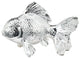 Benzara BM284981 Don 10" Goldfish Accent Figurine, Tabletop Decor, Chrome