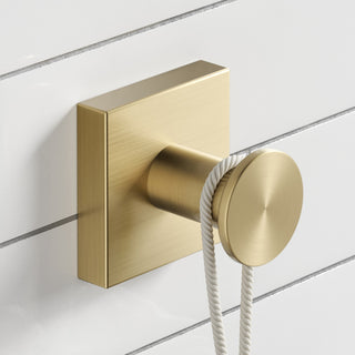 Ventus Bathroom Robe and Towel Hook, Brushed Gold