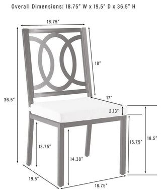 Chambers 2Pc Outdoor Metal Dining Chair Set