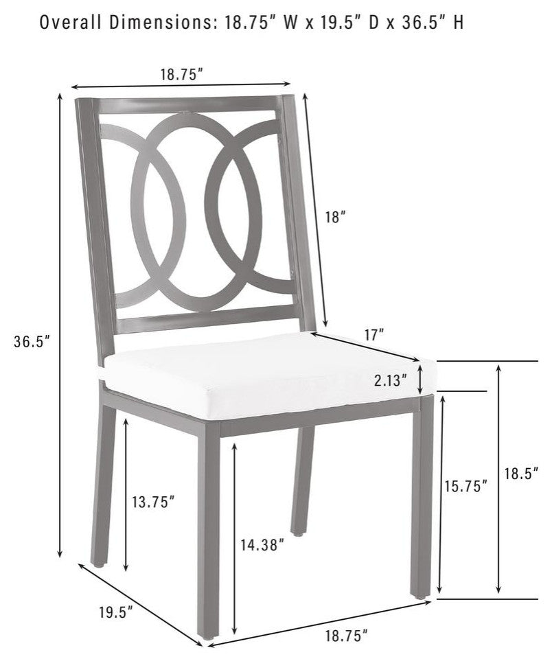 Chambers 2Pc Outdoor Metal Dining Chair Set