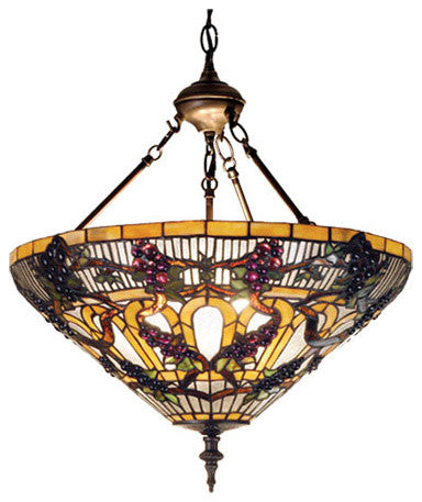 Meyda lighting 19512 24" Wide Jeweled Grape Inverted Pendant